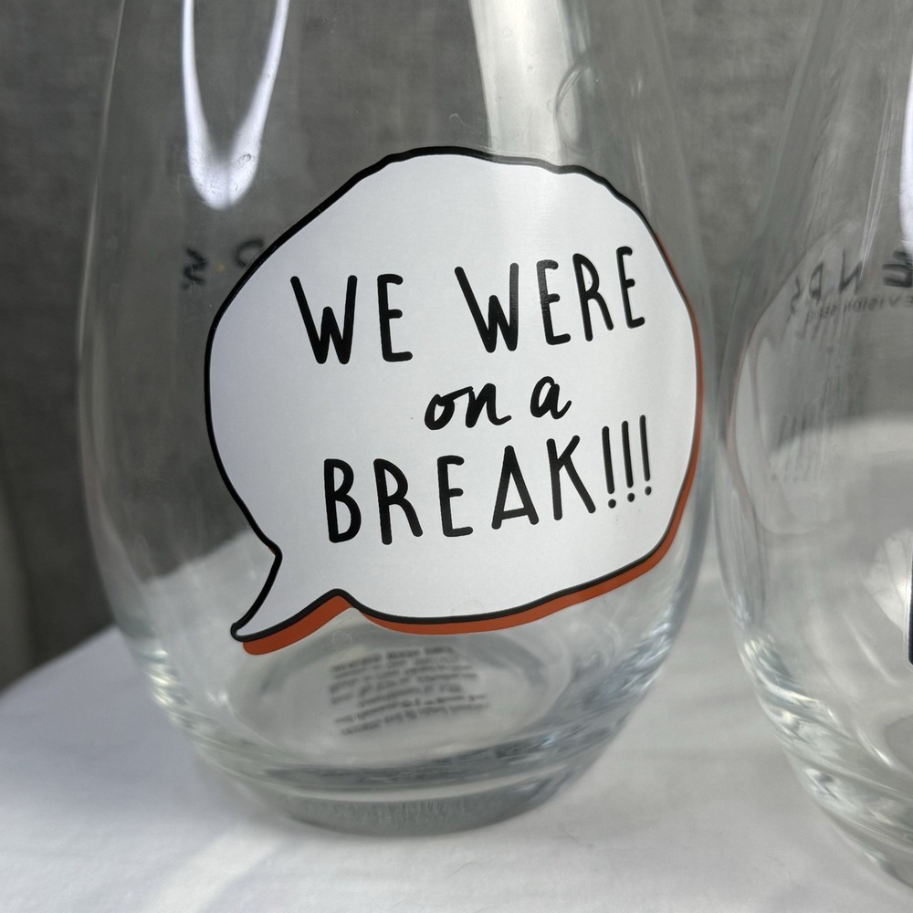 Set‎ of 5 Friends TV Show Stemless Wine Glasses - Picture 3 of 9